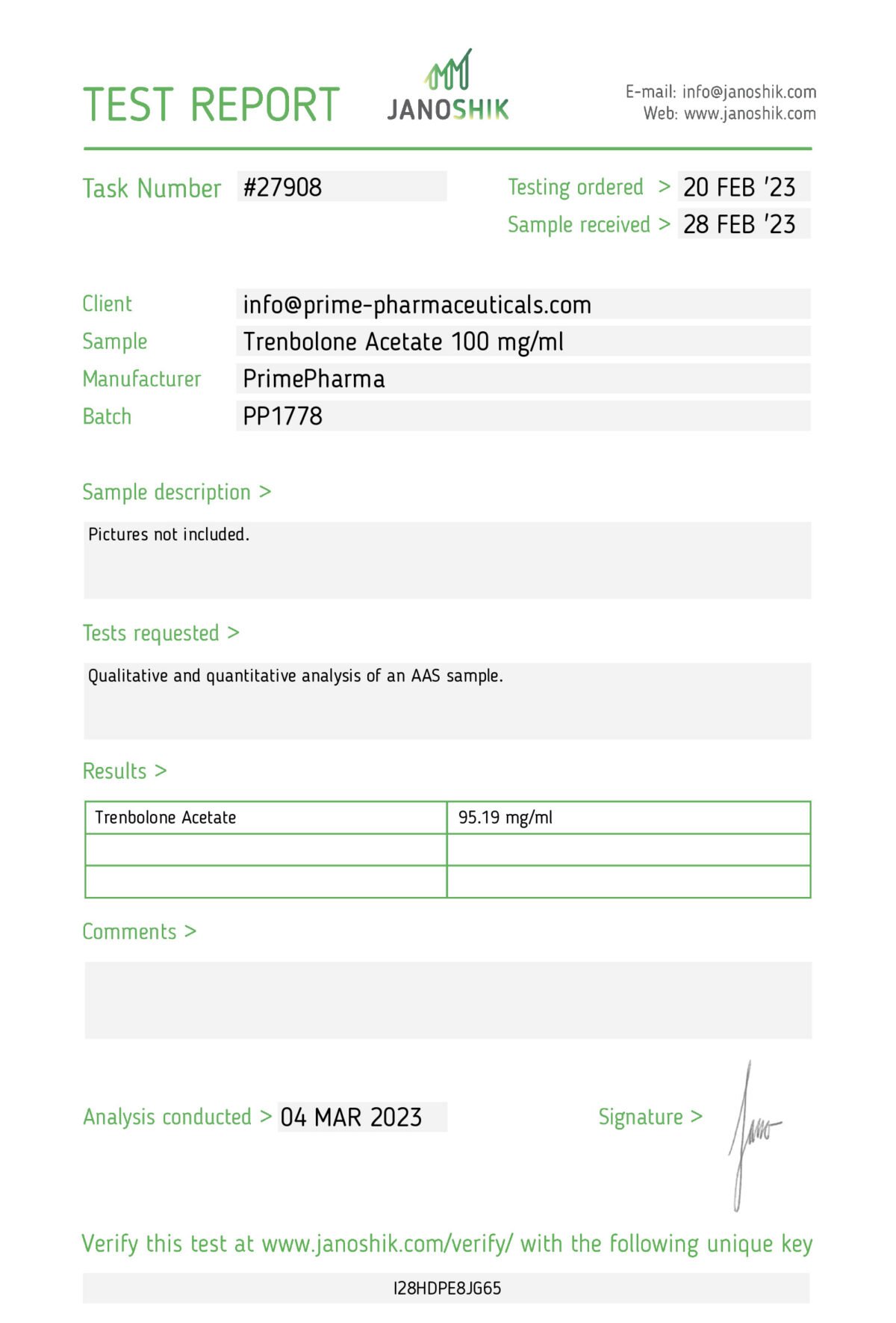 trenbolone acetate prime pharma